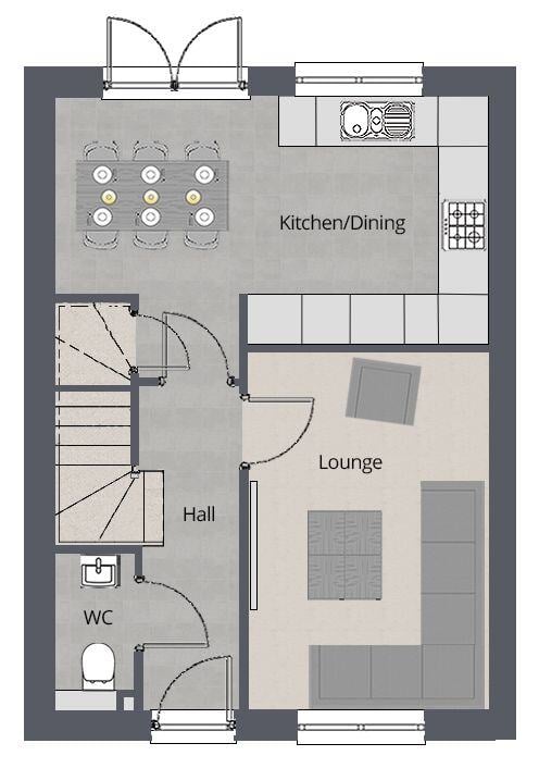 Greenwich Floorplan With Furniture